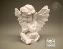 Digital templates in PDF for paper low-poly sculpture Angel
