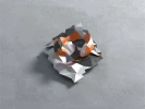 3d papercraft koi carp fish PDF template, paper yin yang sculpture, DIY Low Poly fish Sculpture for wall decor, home paper decoration