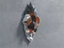 3d papercraft koi carp fish PDF template, paper yin yang sculpture, DIY Low Poly fish Sculpture for wall decor, home paper decoration