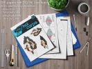 3d papercraft koi carp fish PDF template, paper yin yang sculpture, DIY Low Poly fish Sculpture for wall decor, home paper decoration