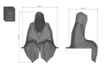 3D Papercraft ghost PDF template, papercraft halloween decoration, SVG template, paper wall decor, low poly paper decor, DIY halloween decor