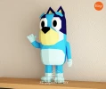 Bluey, Bluey and Bingo PDF Template, DIY 3d Model, FanArt, Paper Sculpture, Low Poly, Pepakura, Craft, Manualidad, Paper Art