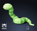 TINY VIPER, Papercraft, Template, DIY, Paper, Low Poly, Cute, Kawaii, 3D Model, Pdf Low Poly, Kids Toy