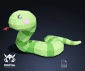 TINY VIPER, Papercraft, Template, DIY, Paper, Low Poly, Cute, Kawaii, 3D Model, Pdf Low Poly, Kids Toy