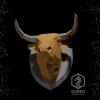 Bull Head Papercraft, Digital Template, PDF Download, Gurko, Trophy, 3D Low Poly, Pepakura, DIY Origami, Paper Decor, DIY Gift