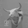 Bull Head Papercraft, Digital Template, PDF Download, Gurko, Trophy, 3D Low Poly, Pepakura, DIY Origami, Paper Decor, DIY Gift