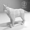 Lynx Papercraft, Cat, Digital Template, PDF Download, Gurko, 3D Low Poly, Pepakura, DIY Origami Sculpture, Paper Party Decoration, DIY Gift