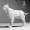 Lynx Papercraft, Cat, Digital Template, PDF Download, Gurko, 3D Low Poly, Pepakura, DIY Origami Sculpture, Paper Party Decoration, DIY Gift