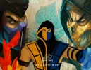 Scorpion - Sub Zero, Mortal Kombat PDF Template, DIY 3d Model, FanArt, Paper Sculpture, Low Poly, Pepakura, Craft, Manualidad, Paper Art