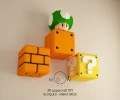 Blocks, DIY, Papercraft, PDF, Low Poly, 3D model, Craft, Paper, Mario, Retro Game, Nes, Snes, GBA, Gb, Room Decor