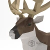 Reindeer Papercraft, Deer, Digital Template, PDF Download, Gurko, 3D Low Poly, Pepakura, DIY Origami Sculpture, New Year Christmas Decor