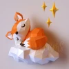 Papercraft Templates Baby Fox On A Small Cloud PDF