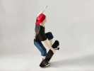 Papercraft skater figurine PDF digital template,3d low poly papercaft sculpture, PDF project, DIY home decor, paper wall decor, paper skate