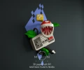 Joystick Nintendo, Piranha Plant, DIY, Papercraft, PDF, Low Poly, 3D model, Craft, Paper, Mario, Retro Game, Nes, Snes, GBA, Gb