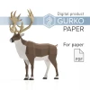 Reindeer Papercraft, Deer, Digital Template, PDF Download, Gurko, 3D Low Poly, Pepakura, DIY Origami Sculpture, New Year Christmas Decor
