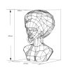 Papercraft African Woman Bust, Low Poly 3D Model, Papercraft women, Papercraft pdf, Paper sculpture, Low Poly, DIY Pepakura Template