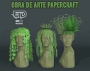 Papercraft Flower Pot, Papercraft Obra Maceta, PDF Templates, Paper Art, 3D Design for Craft, Home Decor, Do It Yourself, 3DIER, PDF Patterns