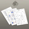 Digital templates in PDF for paper low-poly sculpture Cat with Ball