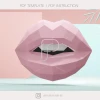 3D Papercraft Lips template | Low Poly Pucker Up Lips Wall Art Decor Sculpture for Home or Salon