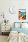 Wall Moon 3d Papercraft model. You get PDF digital file templates and instructions for these DIY modern paper sculpture.