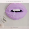 3D Papercraft Lips template | Low Poly Pucker Up Lips Wall Art Decor Sculpture for Home or Salon