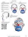 Joker Clown Mask Papercraft 3D, pepakura Pdf template Low polygonal Paper Custom Diy Decor home loft office gift