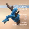 Keffiyeh Snake On A Branch Papercraft, Digital Template, PDF Download, Gurko, 3D Low Poly, Pepakura, DIY Origami Sculpture, Paper Decor