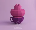 Cheshire Candy, DIY, Papercraft, PDF, Low Poly, Paper, Sweets, Candy, Wonderland, Moon Studio