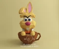 Sweet March Hare, DIY, Papercraft, PDF, Low Poly, Paper, Sweets, Candy, Wonderland, Moon Studio