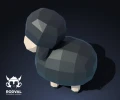 SHEEP, Papercraft, Template, DIY, Paper, Low Poly, Cute, Kawaii, 3D Model, Pdf Low Poly, Kids Toy