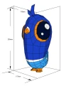 Guy the pigeon template 3D papercraft PDF DIY - Pigeon - Cute DIY bird animal