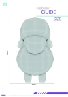 SHEEP, Papercraft, Template, DIY, Paper, Low Poly, Cute, Kawaii, 3D Model, Pdf Low Poly, Kids Toy