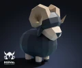 RAM, Papercraft, Template, DIY, Paper, Low Poly, Cute, Kawaii, 3D Model, Pdf Low Poly, Kids Toy