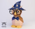 OWL BOBBLEHEAD, Papercraft, Template, DIY, Paper, Low Poly, Cute, Kawaii, 3D Model, Pdf Low Poly, Kids Toy