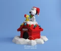 Snoopy Christmas, Snoopy Navidad, DIY, Papercraft, pdf, svg, dxf, Low Poly, 3D model, Craft, Cricut, maker, Merry Christmas, December, New Year, Low Poly