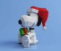 Snoopy Christmas, Snoopy Navidad, DIY, Papercraft, pdf, svg, dxf, Low Poly, 3D model, Craft, Cricut, maker, Merry Christmas, December, New Year, Low Poly