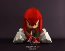 Knuckles, DIY, Papercraft, PDF, Low Poly, Paper, Sega, Retro Game, Room Decor, Sonic The Hedgehog