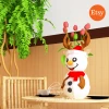 Elk Antler Snowman PDF Template, DIY 3d Model, FanArt, Paper Sculpture, Low Poly, Pepakura, Craft, Manualidad, Paper Art