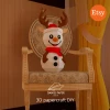 Elk Antler Snowman PDF Template, DIY 3d Model, FanArt, Paper Sculpture, Low Poly, Pepakura, Craft, Manualidad, Paper Art