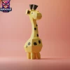 Papercraft Giraffe 3D Model – DIY Low Poly PDF Template, Origami, Creative Paper Sculpture -Giraffe Design.
