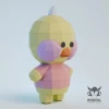 LALAFANFAN DUCK, Papercraft, Template, DIY, Paper, Low Poly, Cute, Kawaii, 3D Model, Pdf Low Poply, Kids Toy