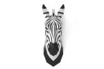 Stunning Wall-Mounted Zebra Sculpture in 3D Polygonal Papercraft Style – Modern, Artistic Home Decor