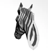 Stunning Wall-Mounted Zebra Sculpture in 3D Polygonal Papercraft Style – Modern, Artistic Home Decor