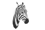 Stunning Wall-Mounted Zebra Sculpture in 3D Polygonal Papercraft Style – Modern, Artistic Home Decor