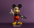 Mickey One Hand, DIY, Papercraft, pdf, Low Poly, 3D model, Craft, Paper, Disney, Cricut, Cameo, Moon Studio