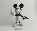 Mickey One Hand, DIY, Papercraft, pdf, Low Poly, 3D model, Craft, Paper, Disney, Cricut, Cameo, Moon Studio
