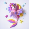 Papercraft Templates Seapony Mermaid Unicorn PDF
