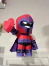 Magneto X-men Low Poly Papercraft Templates Gift DIY Decoration BOYKA