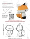 Fox Papercraft 3D – Low poly fox DIY | pdf template for paper sculpture | home & office decor | pepakura animal model
