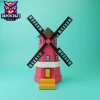 Windmill Papercraft – 3D Low Poly Dutch mill Template, DIY Paper Model, PDF Template, Decor, Kids Craft, Paper Sculpture